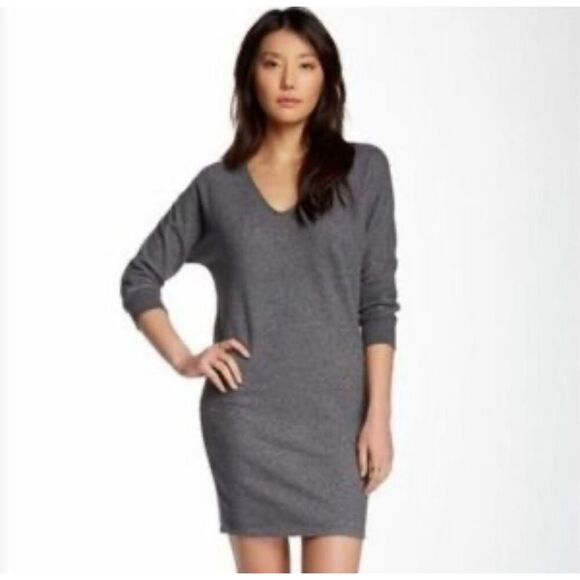 Standard James Perse Sweater Dress Womens Size 1 S-M Gray French Terry Sweatshir - Picture 1 of 10